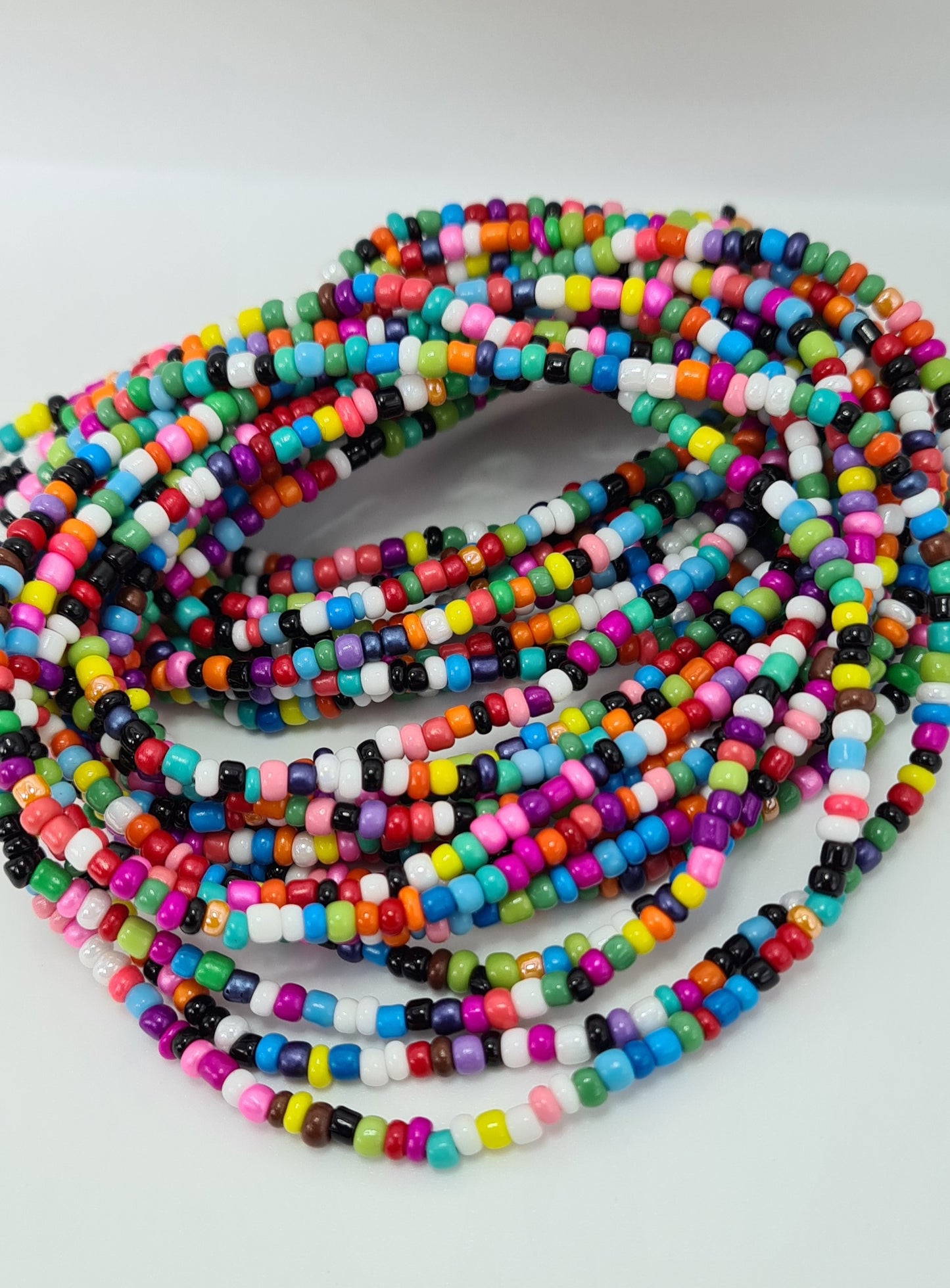 Multi colours Waist Beads|On Sale Belly Chain Weight control African beads|belly beads| Ghana beads| Weight Tracker| Nigerian waist beads