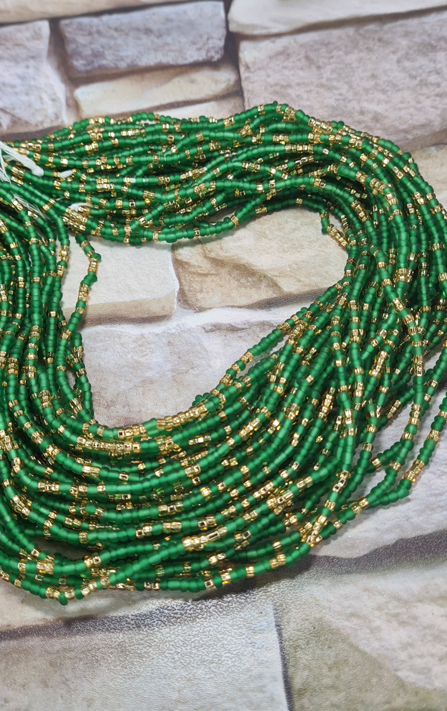 Green mix forested Waist Beads|On Sale Belly Chain Weight control African beads|belly beads| Ghana beads| Weight Tracker| Nigerian waist beads