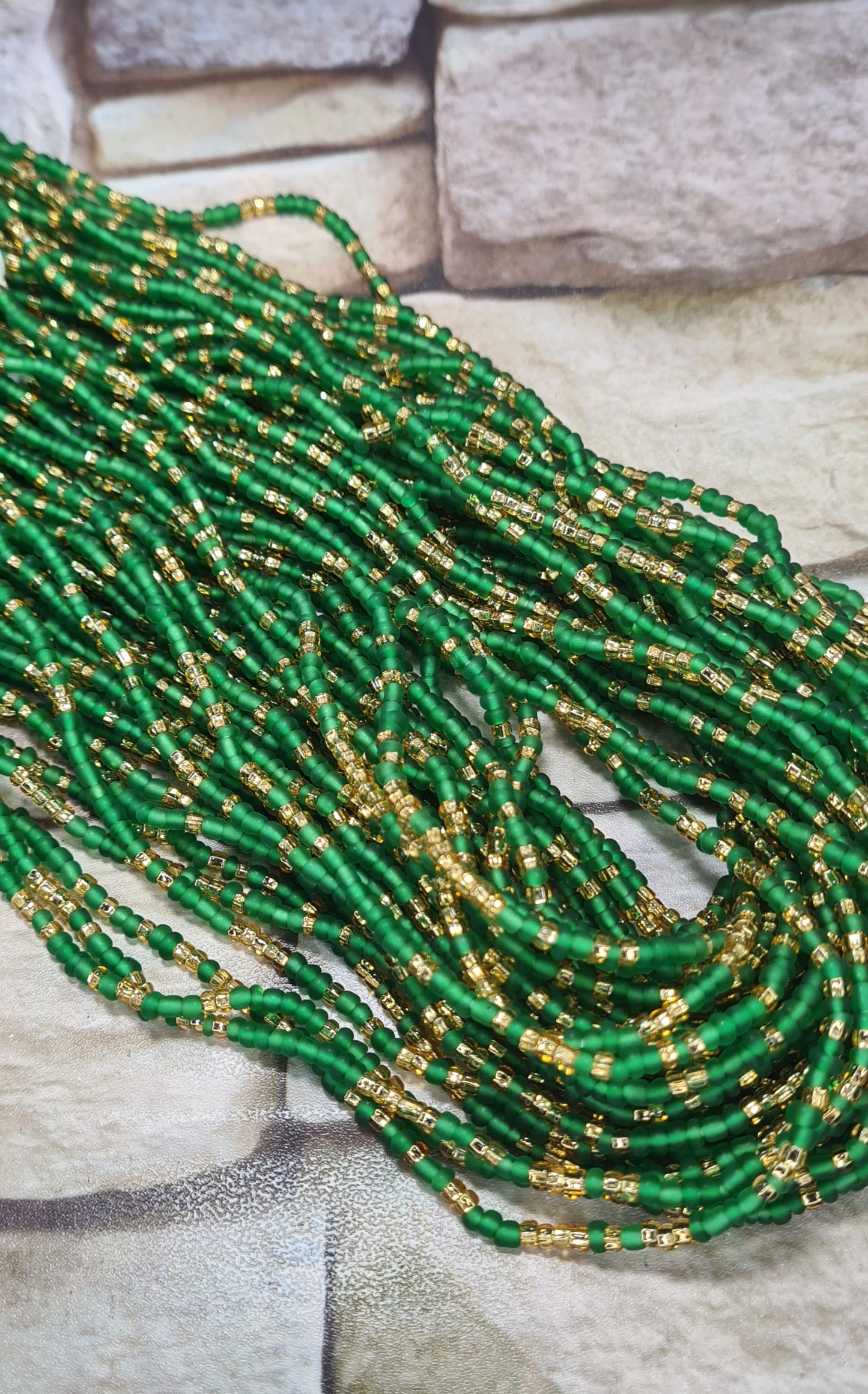 Green mix forested Waist Beads|On Sale Belly Chain Weight control African beads|belly beads| Ghana beads| Weight Tracker| Nigerian waist beads