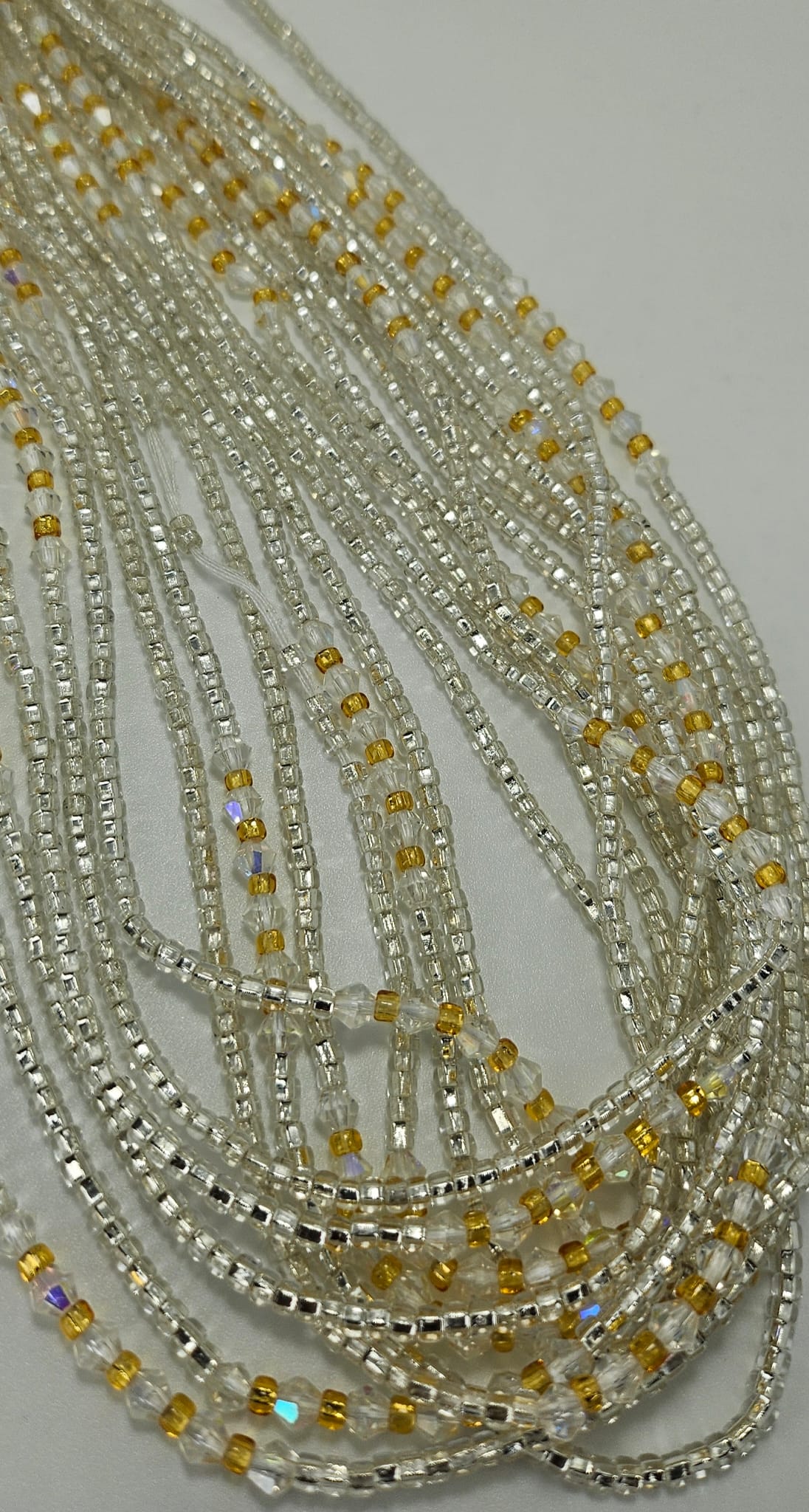 Gold and Orange Waist Beads|On Sale Belly Chain Weight control African beads|belly beads| Ghana beads| Weight Tracker| Nigerian waist beads