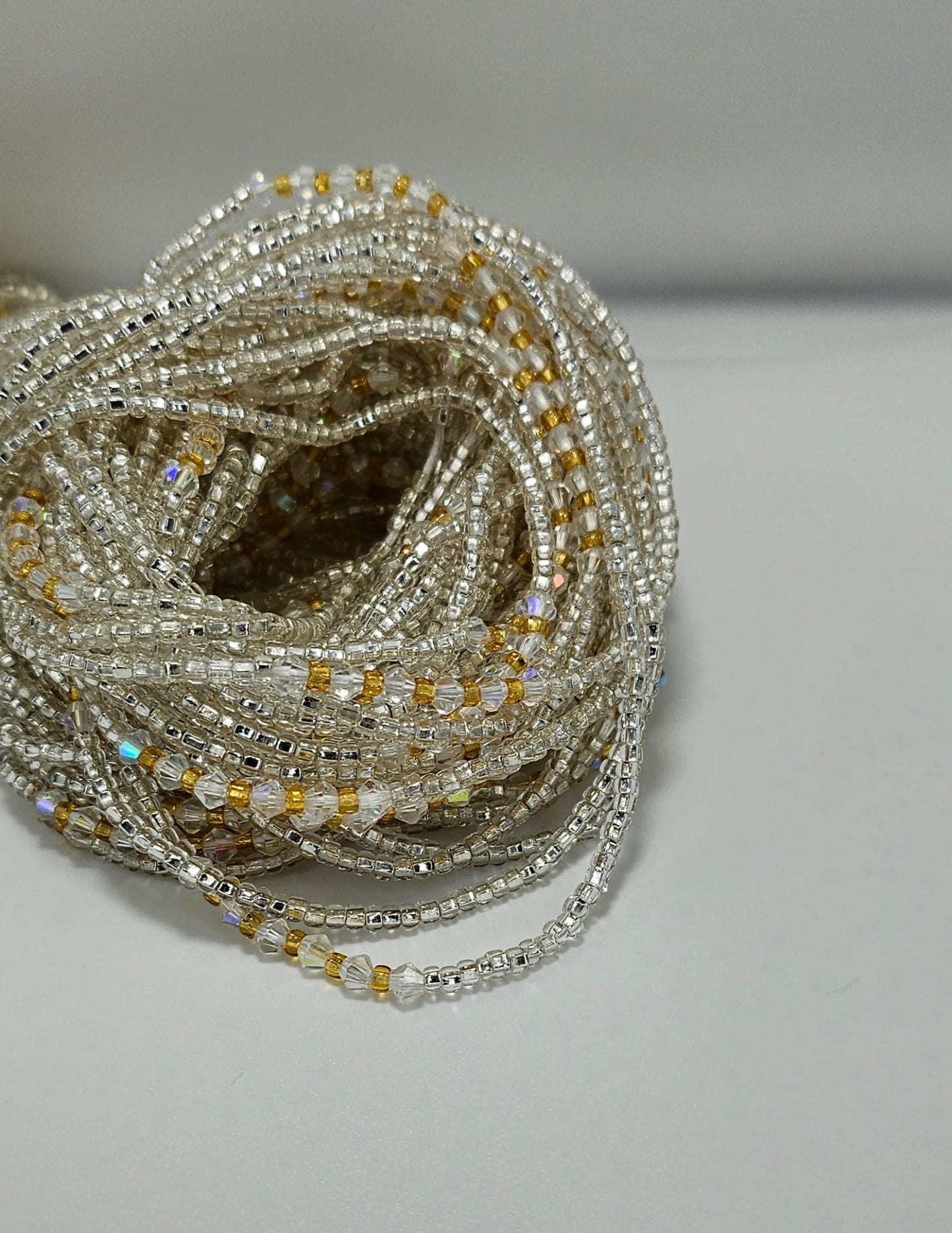 Gold and Orange Waist Beads|On Sale Belly Chain Weight control African beads|belly beads| Ghana beads| Weight Tracker| Nigerian waist beads