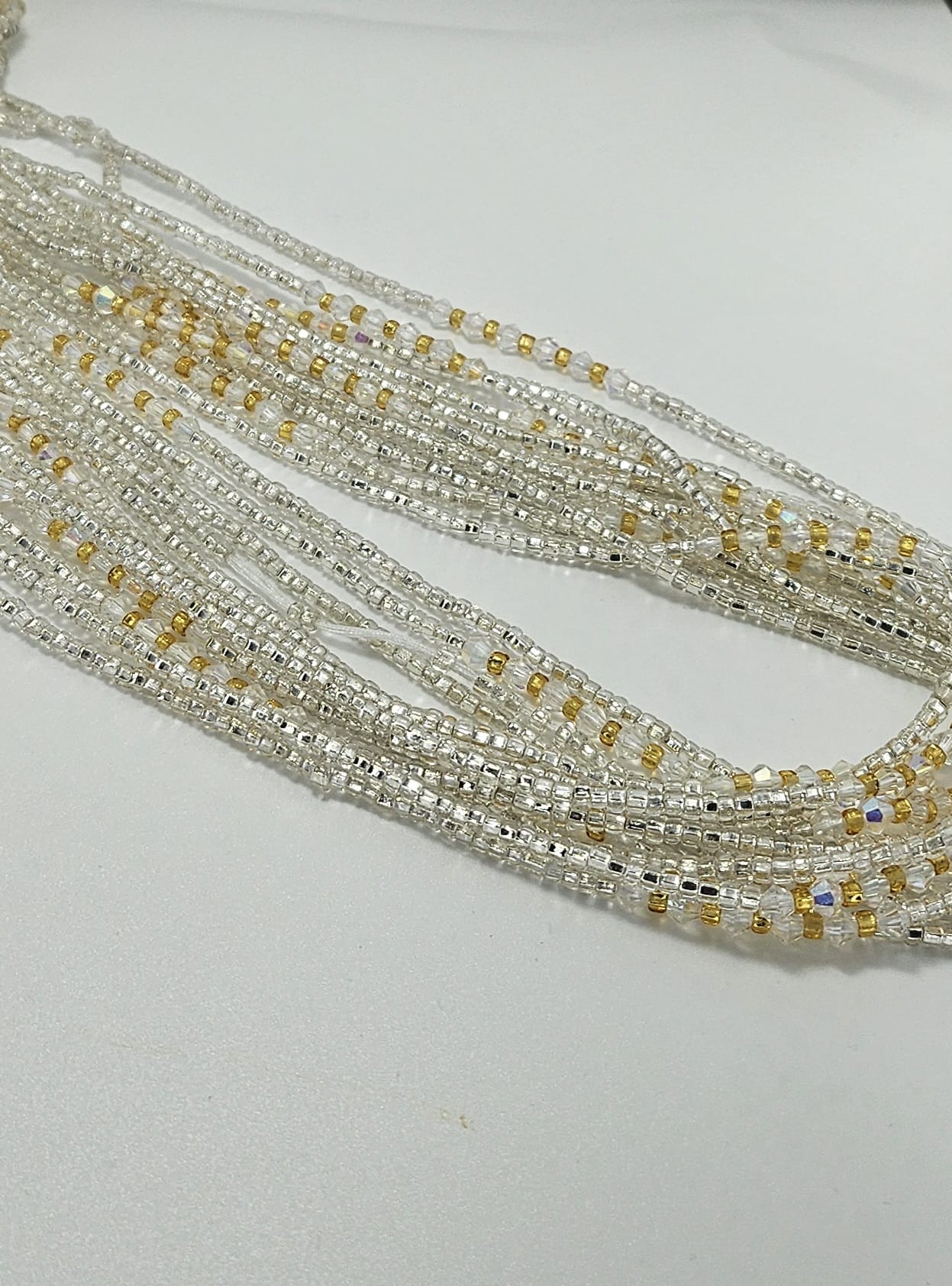 Gold and Orange Waist Beads|On Sale Belly Chain Weight control African beads|belly beads| Ghana beads| Weight Tracker| Nigerian waist beads