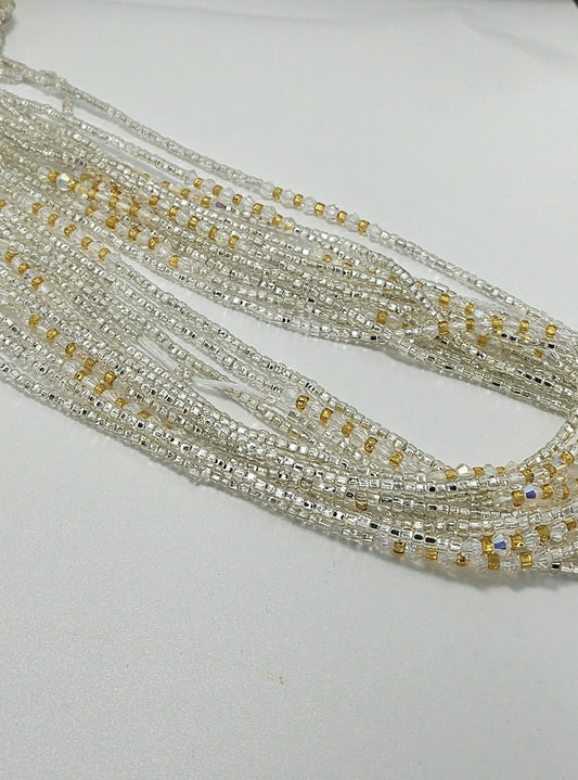 Gold and Orange Waist Beads|On Sale Belly Chain Weight control African beads|belly beads| Ghana beads| Weight Tracker| Nigerian waist beads