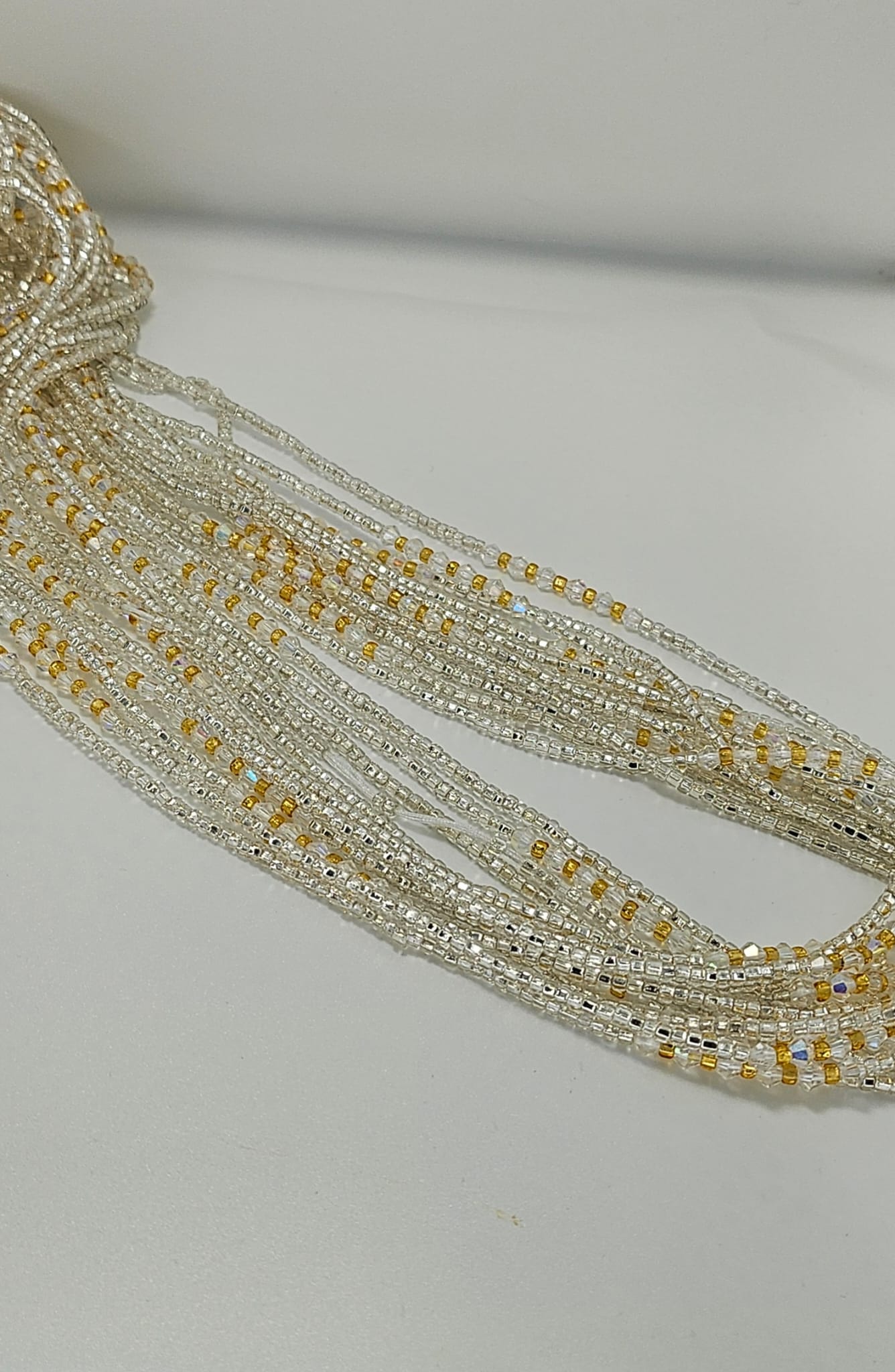 Gold and Orange Waist Beads|On Sale Belly Chain Weight control African beads|belly beads| Ghana beads| Weight Tracker| Nigerian waist beads