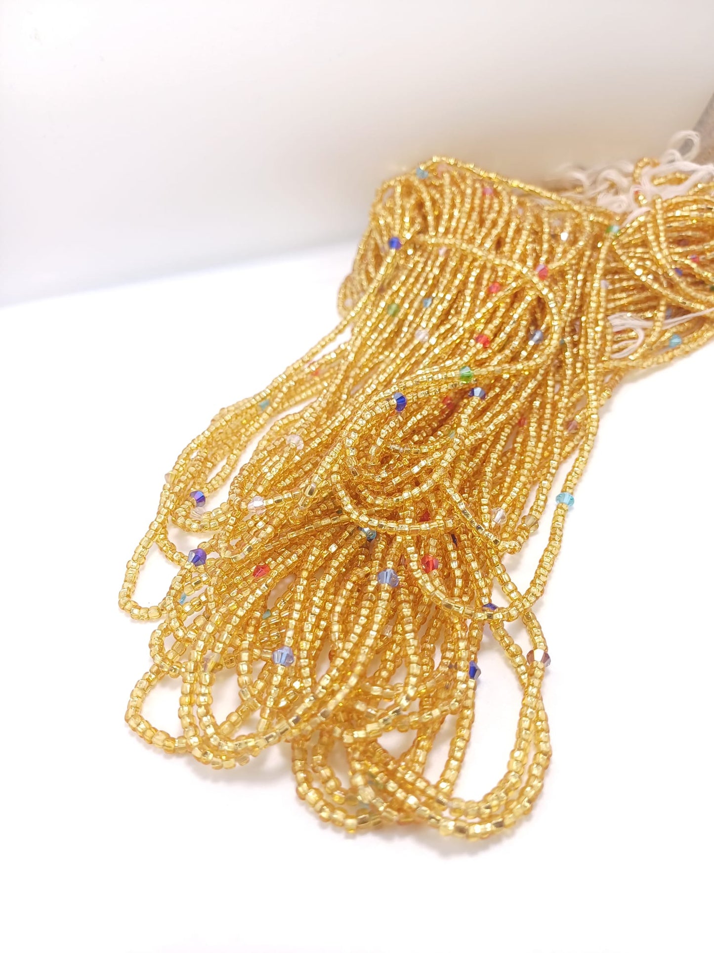 Gold and mix diamond Waist Beads|On Sale Belly Chain Weight control African beads|belly beads| Ghana beads| Weight Tracker| Nigerian waist beads