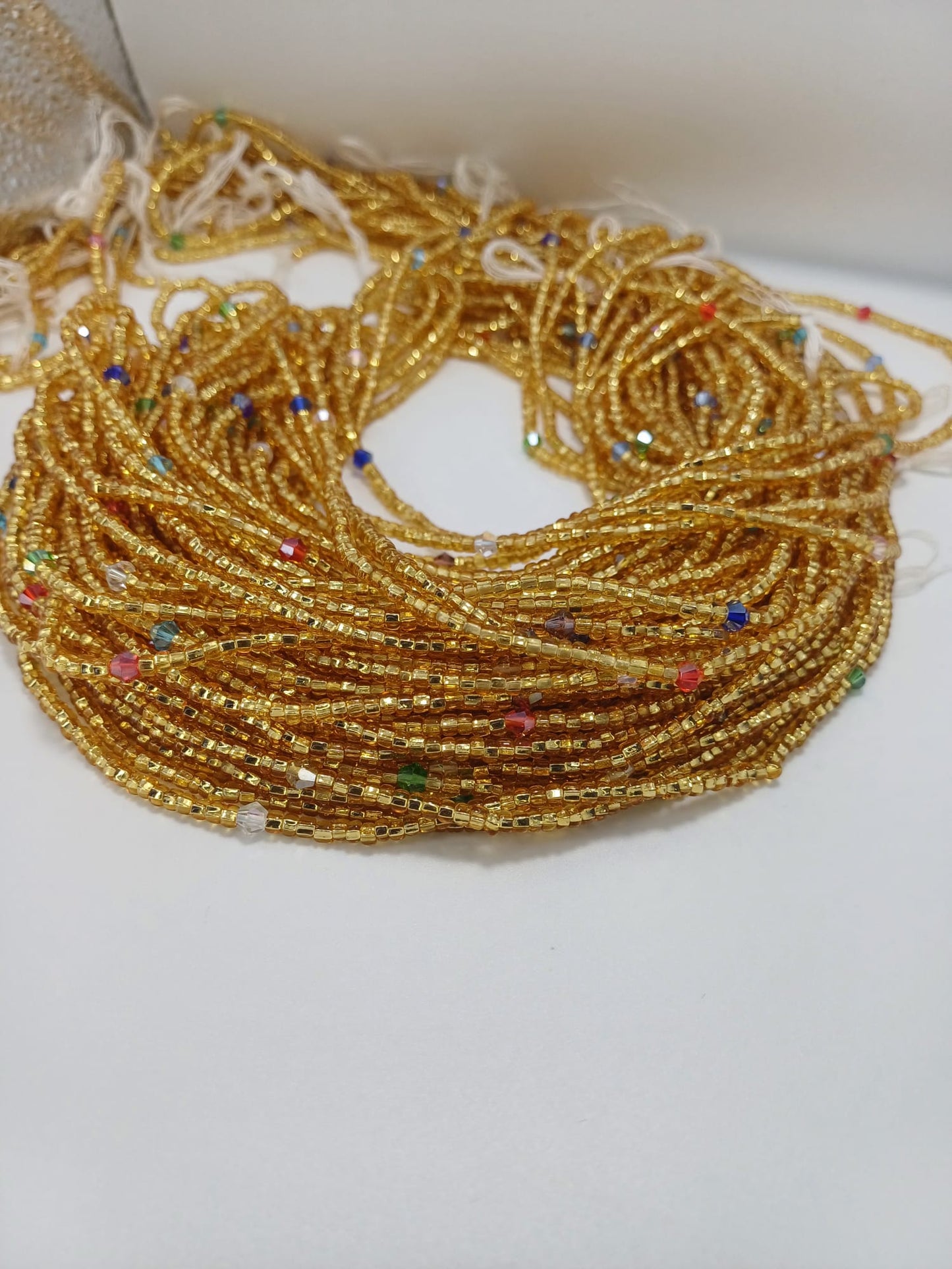 Gold and mix diamond Waist Beads|On Sale Belly Chain Weight control African beads|belly beads| Ghana beads| Weight Tracker| Nigerian waist beads