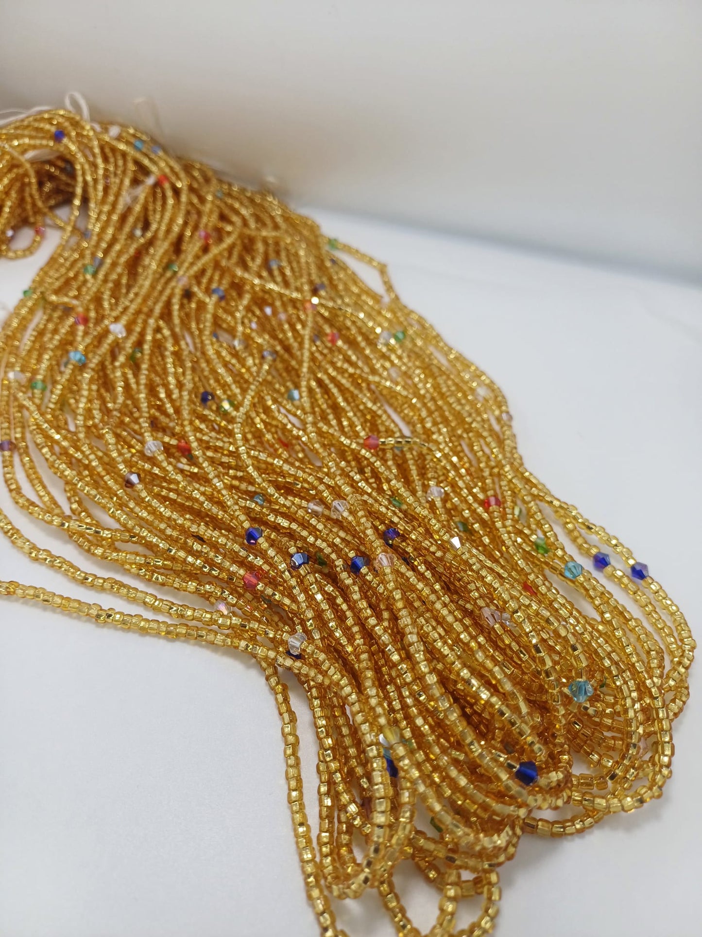 Gold and mix diamond Waist Beads|On Sale Belly Chain Weight control African beads|belly beads| Ghana beads| Weight Tracker| Nigerian waist beads