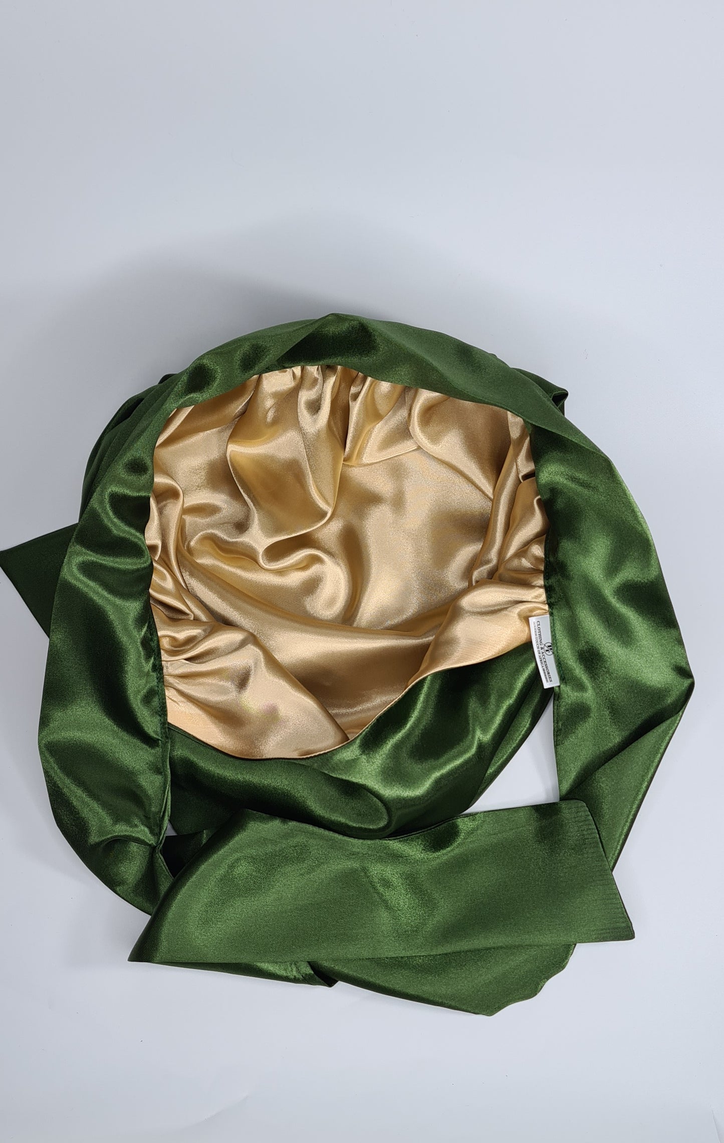 Olive Tie band Reversible Satin hair bonnet|Satin Elasticated, Sleep Hat Bonnet, Headscarf. Night Sleep, Protecting Hairstyle,