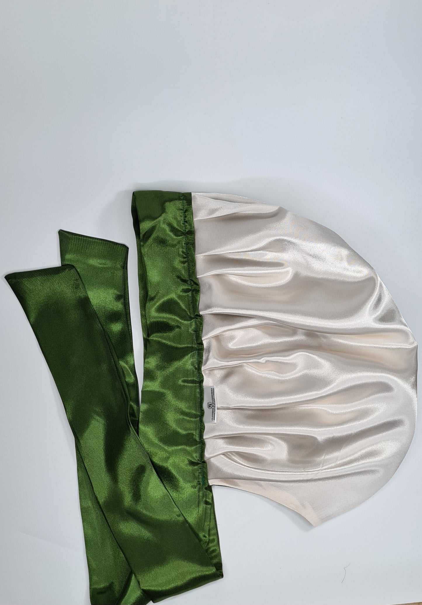Olive Tie band Reversible Satin hair bonnet|Satin Elasticated, Sleep Hat Bonnet, Headscarf. Night Sleep, Protecting Hairstyle,