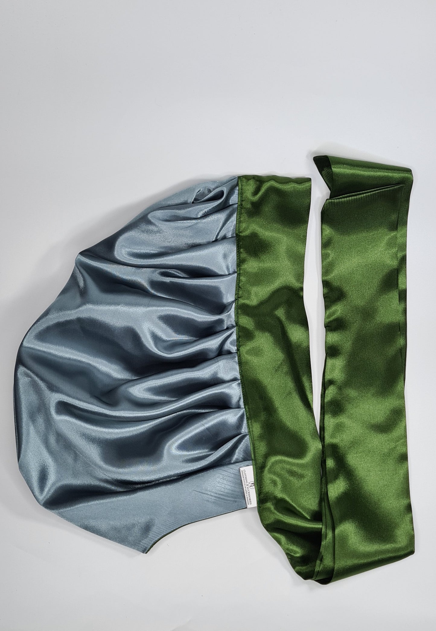 Olive Tie band Reversible Satin hair bonnet|Satin Elasticated, Sleep Hat Bonnet, Headscarf. Night Sleep, Protecting Hairstyle,