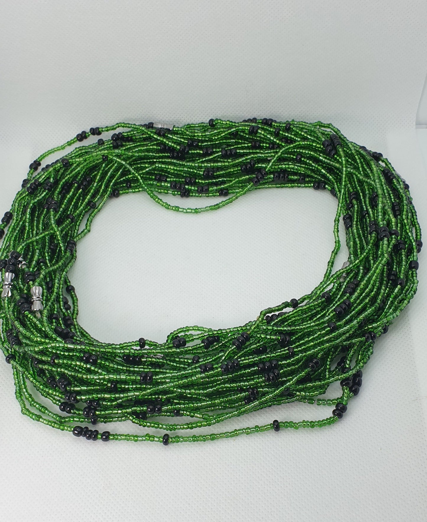 Green And Black Waist Beads|On Sale Belly Chain Weight control African beads|belly beads| Ghana beads| Nigerian Beads| Weight Tracker