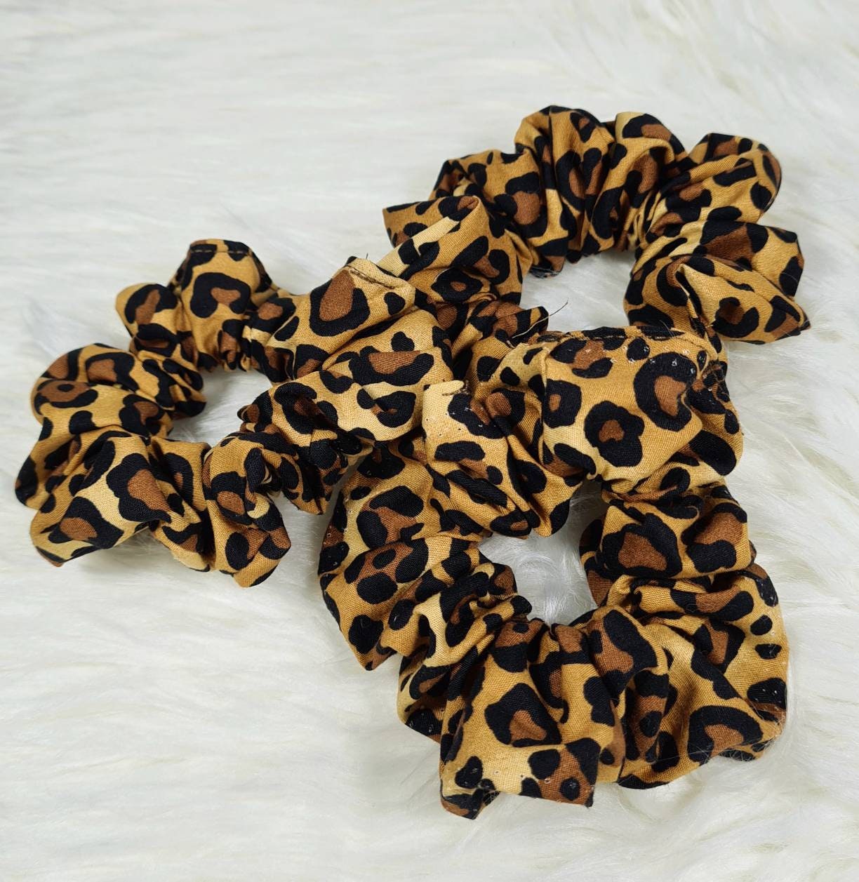 Scrunchie Soft Cotton Hair Accessories Hair Tie Leopard print