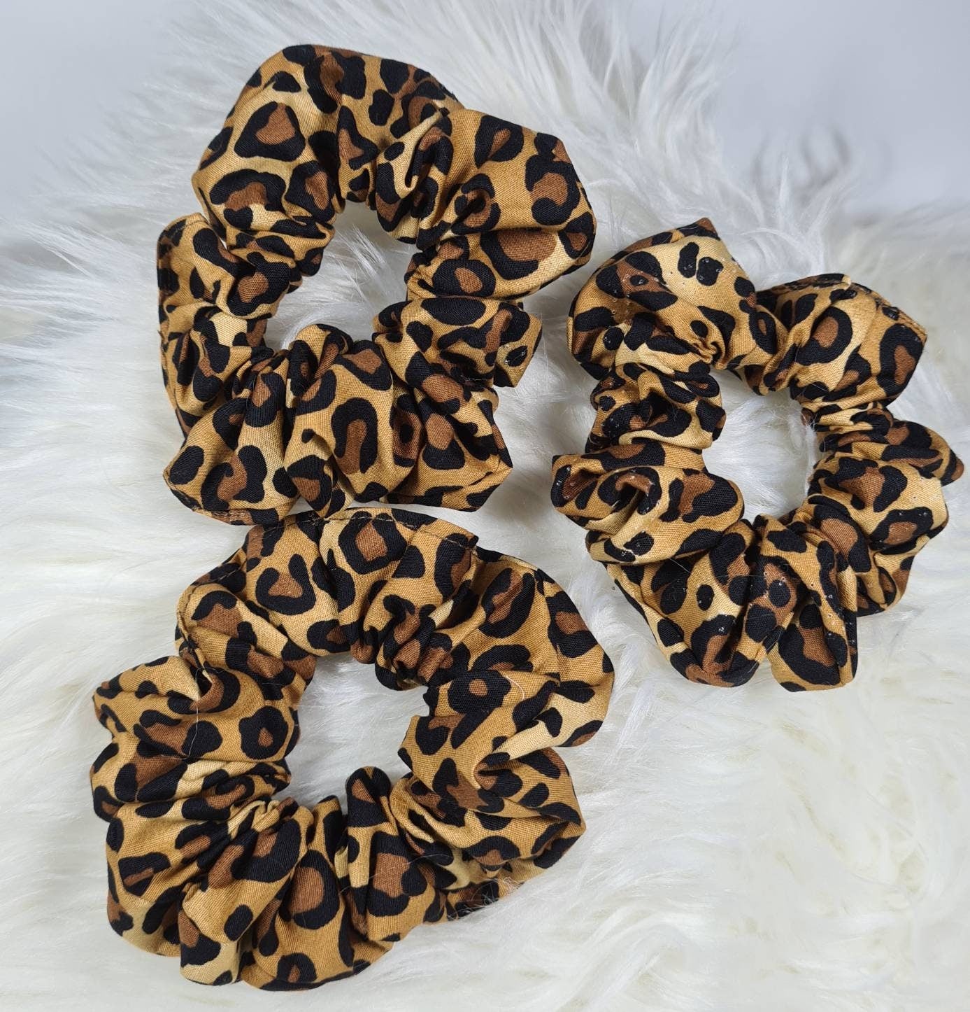 Scrunchie Soft Cotton Hair Accessories Hair Tie Leopard print