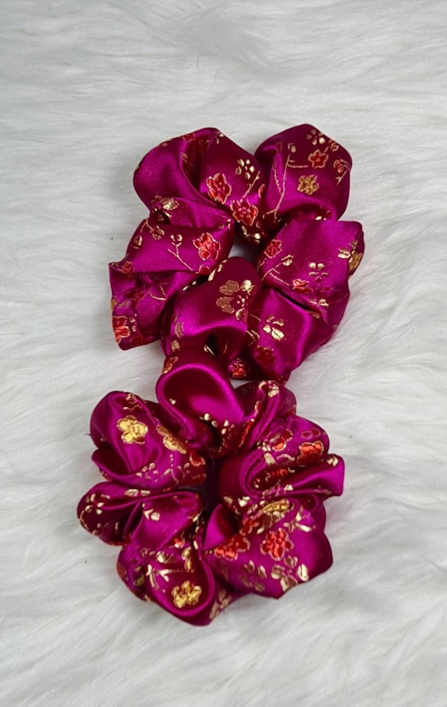 Chinese Print Scrunchie Soft Stretchy Hair Accessories Hair Tie