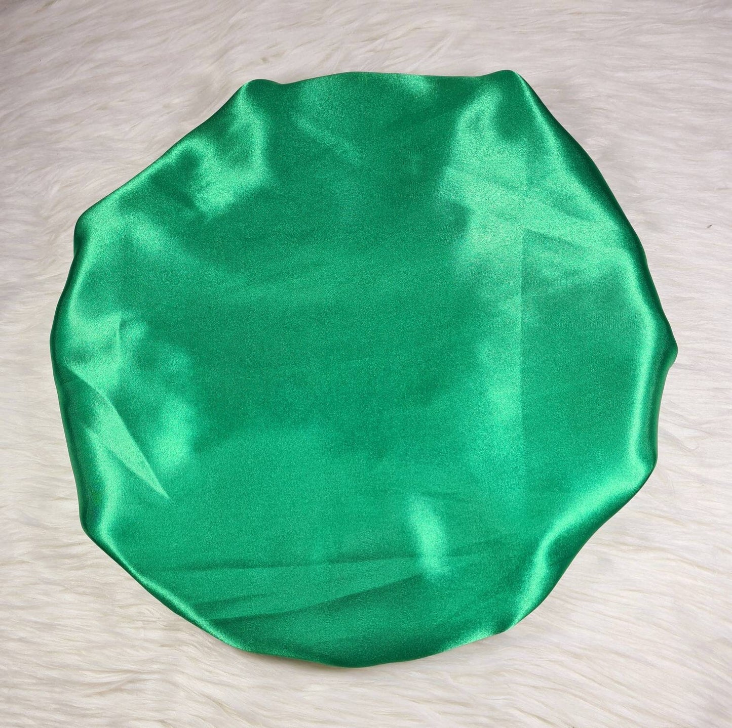 Green Reversible Satin hair bonnet Satin Elasticated, Sleep Hat Bonnet, Headscarf. Night Sleep, Protecting Hairstyle,