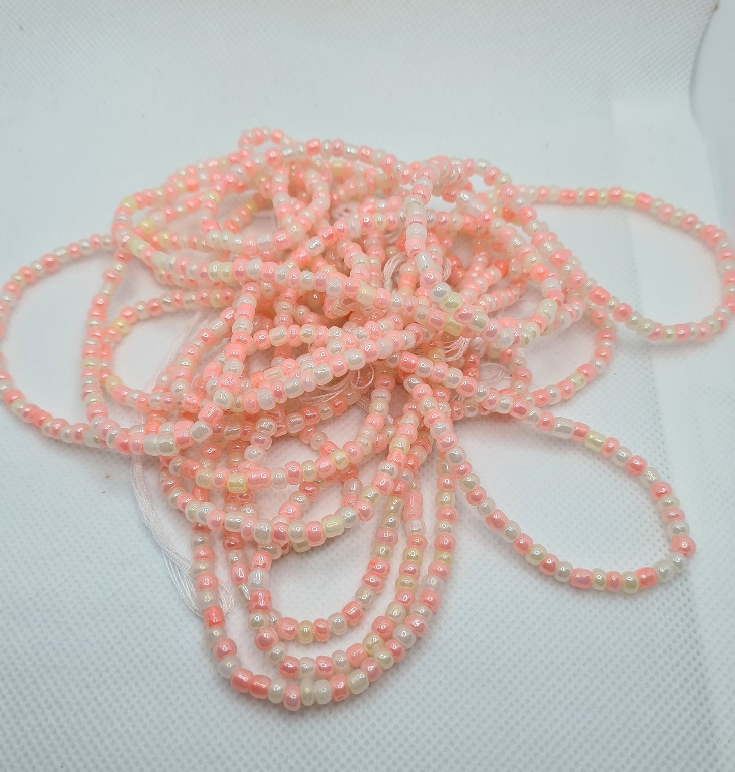 Pearl And Pink Waist Beads|On Sale Belly Chain Weight control African beads|belly beads| Ghana beads| Weight Tracker| Nigerian waist