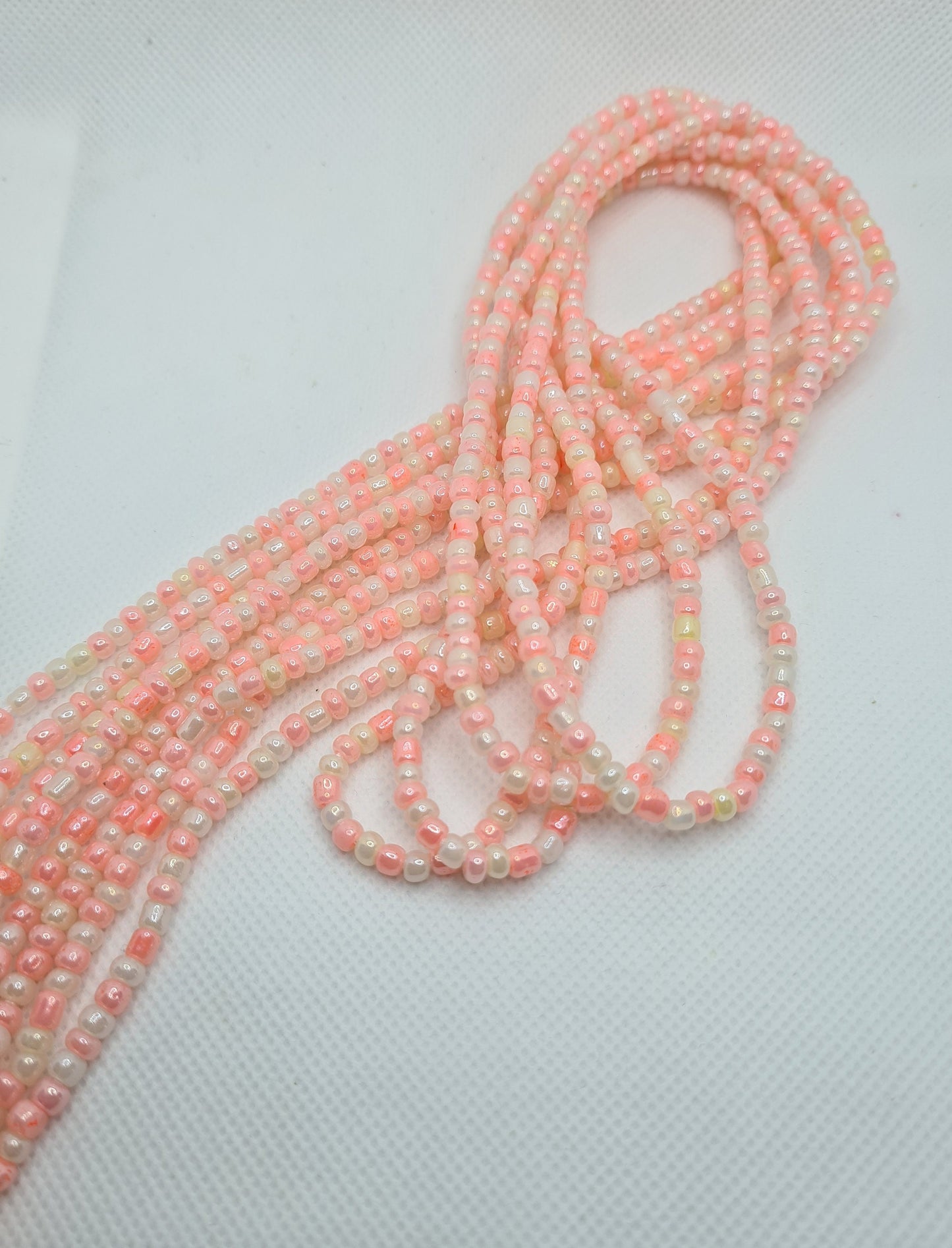 Pearl And Pink Waist Beads|On Sale Belly Chain Weight control African beads|belly beads| Ghana beads| Weight Tracker| Nigerian waist