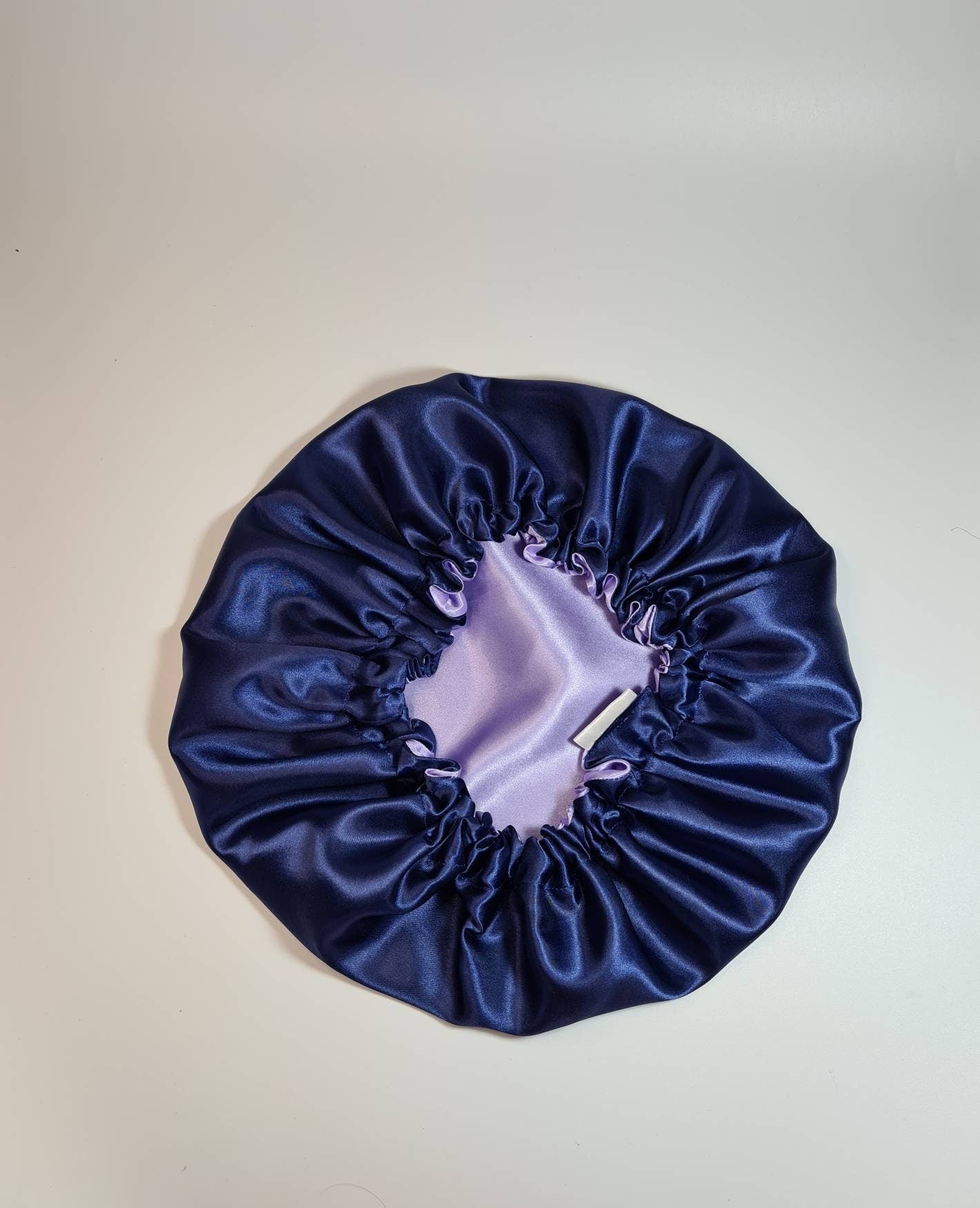 Navy Reversible Satin hair bonnet|Satin Elasticated, Sleep Hat Bonnet, Headscarf. Night Sleep, Protecting Hairstyle.
