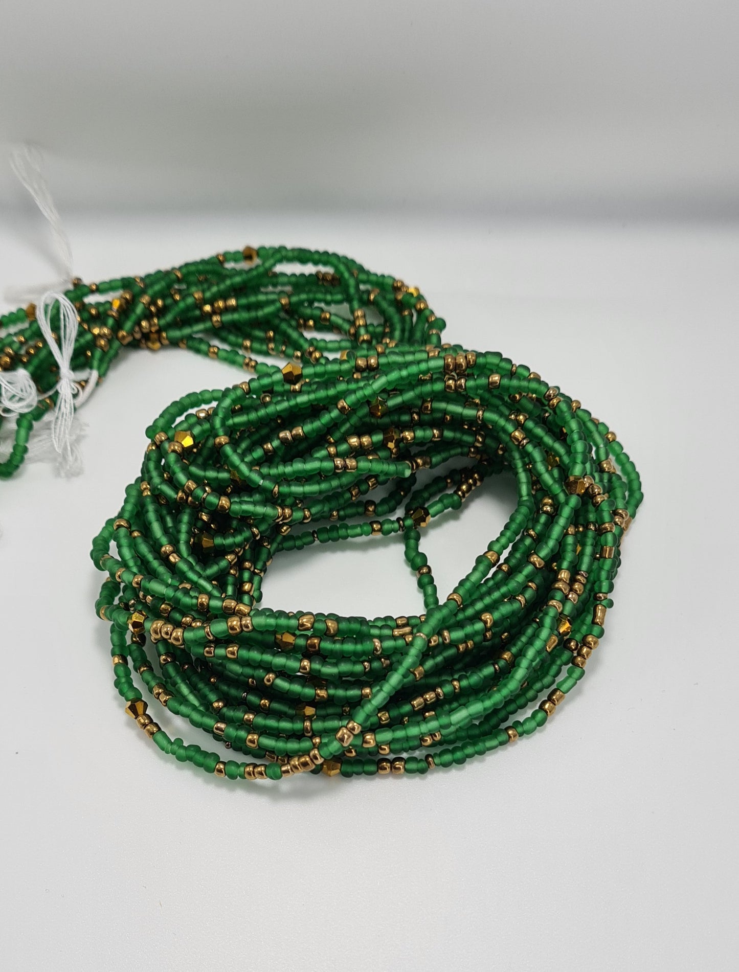 Frosted green Waist Beads|On Sale Belly Chain Weight control African beads|belly beads| Ghana beads| Weight Tracker| Nigerian waist beads