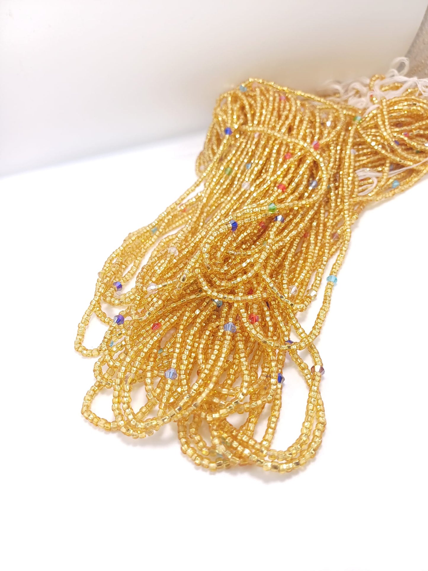 Gold and mix diamond Waist Beads|On Sale Belly Chain Weight control African beads|belly beads| Ghana beads| Weight Tracker| Nigerian waist beads