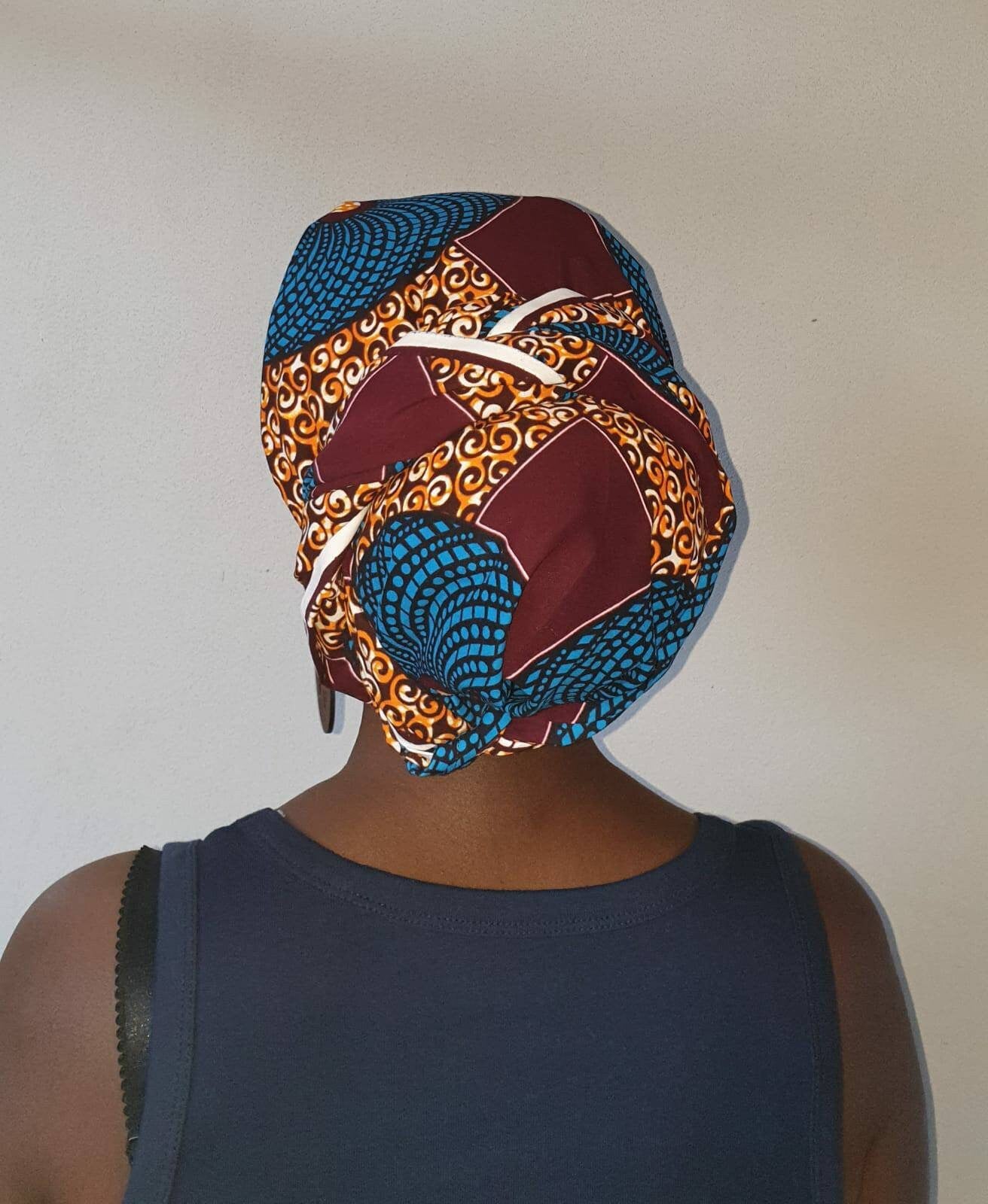 Headwrap|African Headwraps|Bandana| Headwraps| African Clothing For Women|Headscarf| Duku |100% Cotton| Ankara Print.