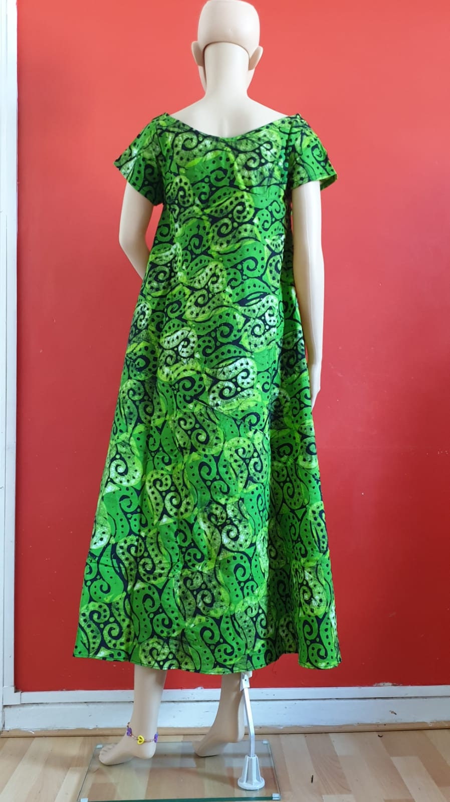Tie and Dye Maxi Dress| Summer Dress| 100% Cotton| Green Tie And Dye| For All Occasions size 10, 16 Round Neck| Colourful