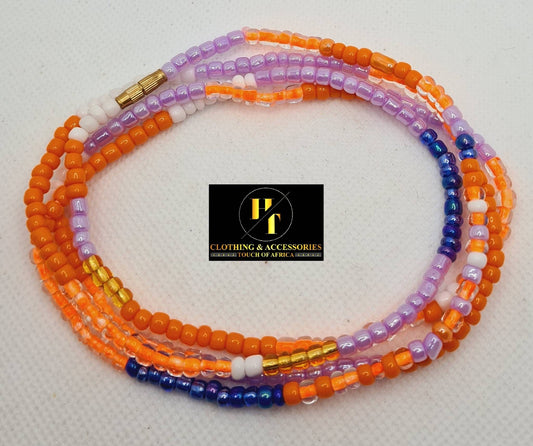 Multi colours Waist Beads|On Sale Belly Chain Weight control African beads|belly beads| Ghana beads| Weight Tracker| Nigerian waist beads