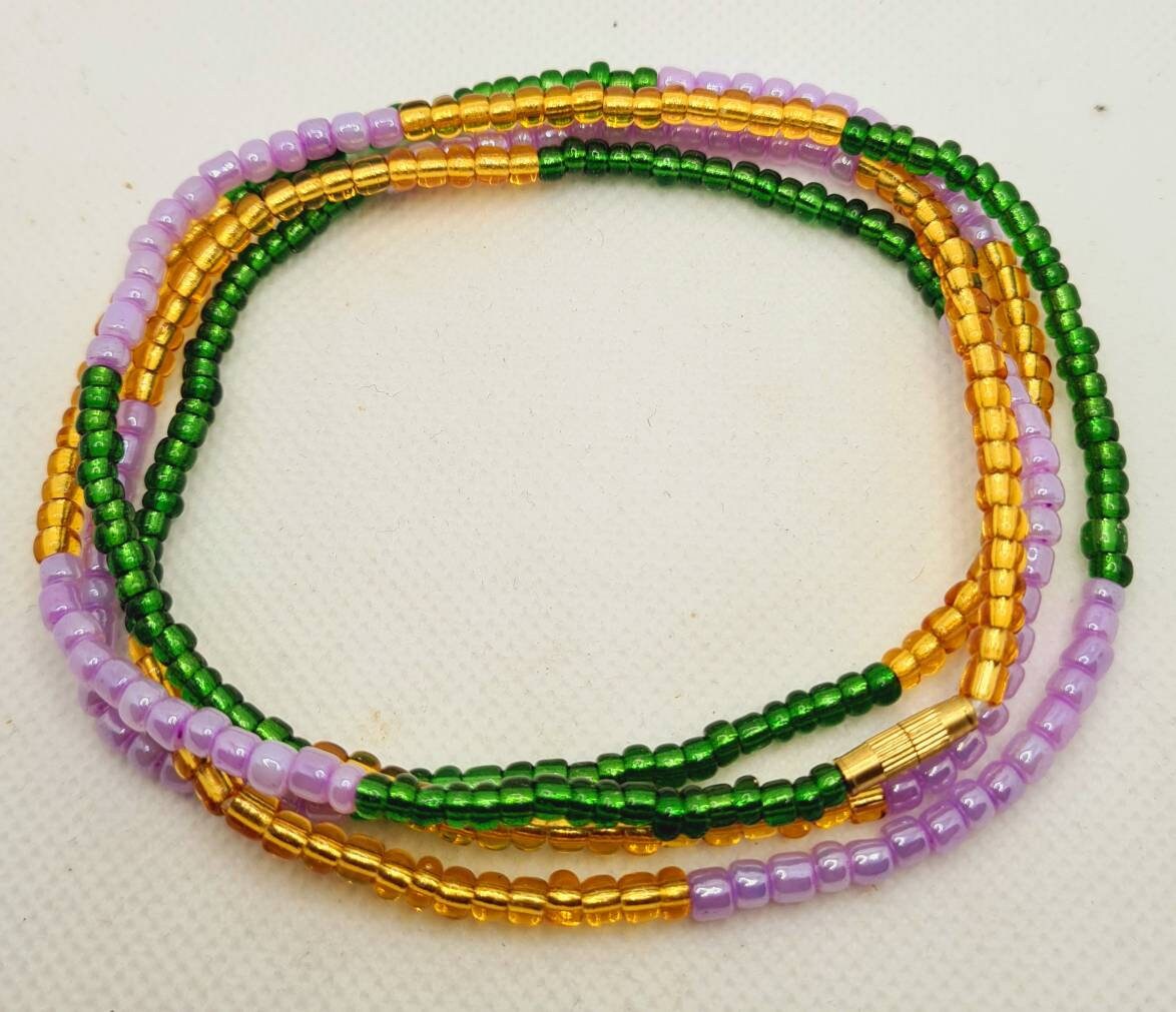Multi colours Waist Beads|On Sale Belly Chain Weight control African beads|belly beads| Ghana beads| Weight Tracker| Nigerian waist beads