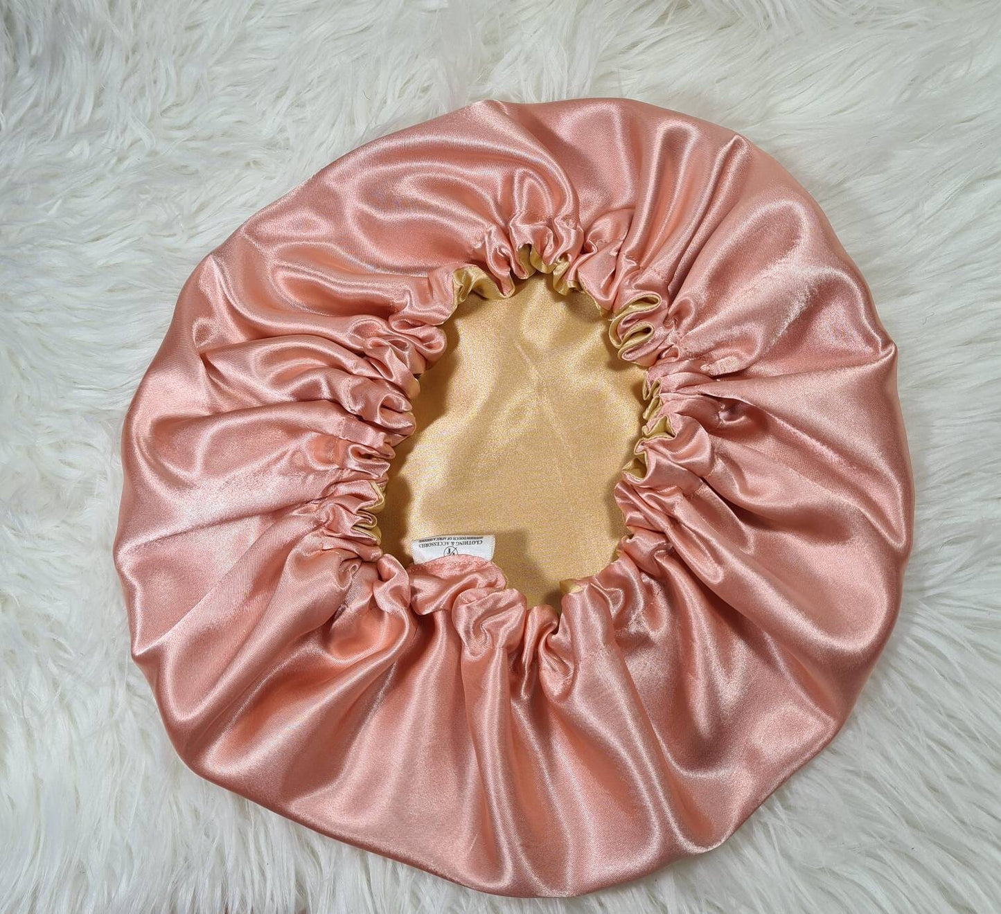 Perfect Fit Reversible Satin Hair Bonnet- Night & day Sleep Hairstyle Protection for women in Dusky Pink | Hair Accessories Gift for Wife