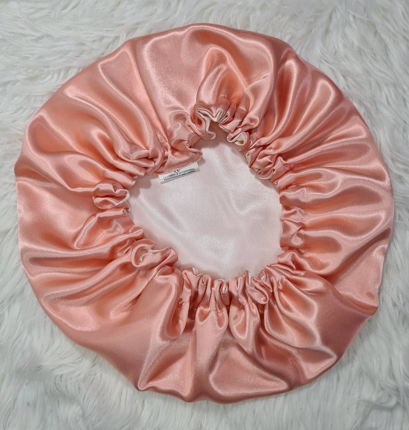 Perfect Fit Reversible Satin Hair Bonnet- Night & day Sleep Hairstyle Protection for women in Dusky Pink | Hair Accessories Gift for Wife