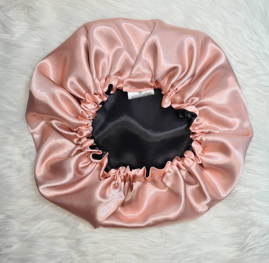 Perfect Fit Reversible Satin Hair Bonnet- Night & day Sleep Hairstyle Protection for women in Dusky Pink | Hair Accessories Gift for Wife