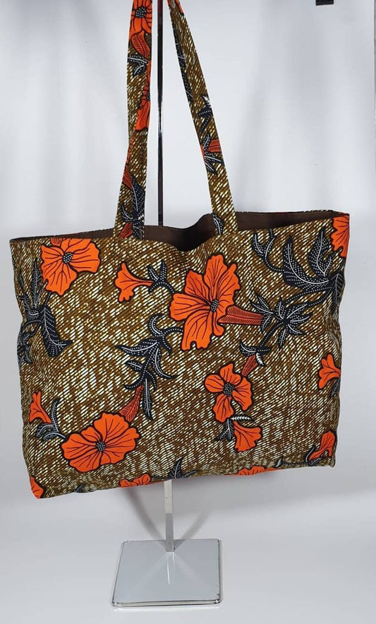 Handmade Ankara Print Tote Bag