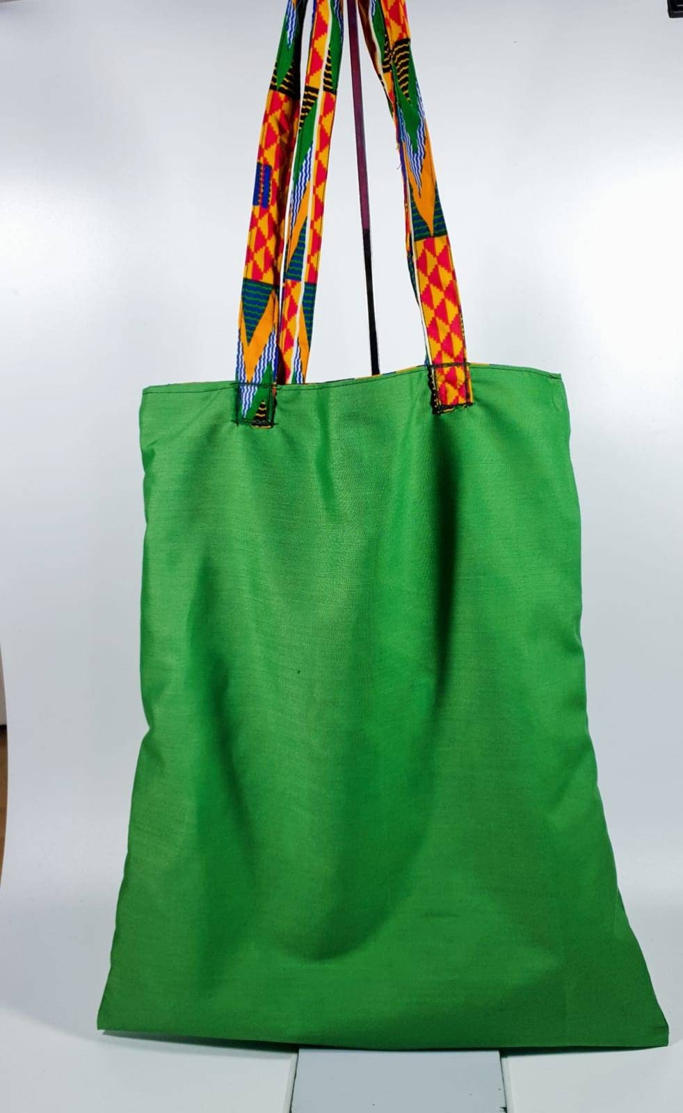 Kente Print Tote bag|Medium Bag|Reusable tote Cotton bag|Reversible Adult Size|